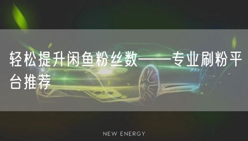 “轻松提升闲鱼粉丝数——专业刷粉平台推荐