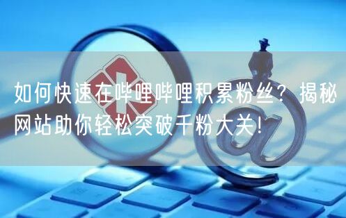 “如何快速在哔哩哔哩积累粉丝？揭秘网站助你