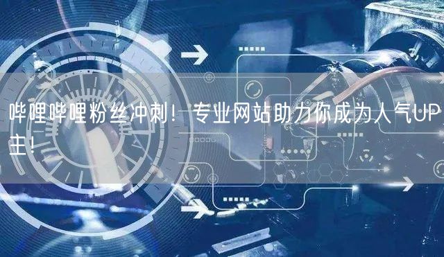 “哔哩哔哩粉丝冲刺！专业网站助力你成为人气