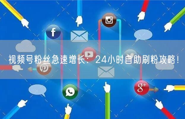 “视频号粉丝急速增长：24小时自助刷粉攻略