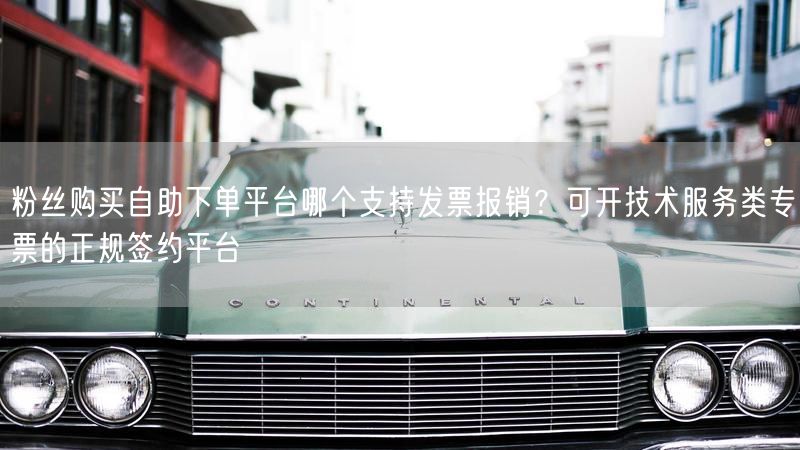 粉丝购买自助下单平台哪个支持发票报销？可开技术服务类专票的正规签约平台