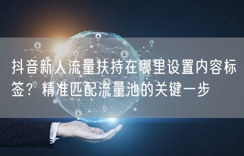 抖音新人流量扶持在哪里设置内容标签？精准匹配流量池的关键一步